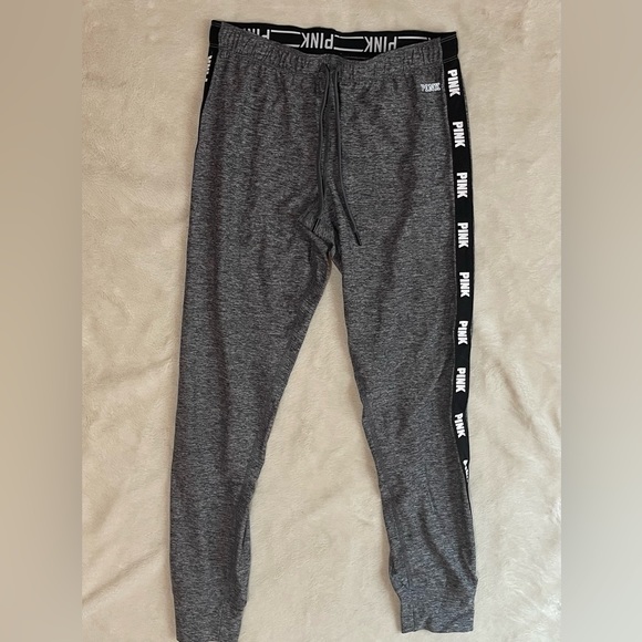 VS Pink Grey Logo Joggers - Picture 1 of 2
